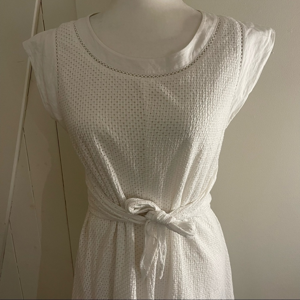Rebecca Taylor white eyelet lace midi wrap dress size 6 - Picture 3 of 10